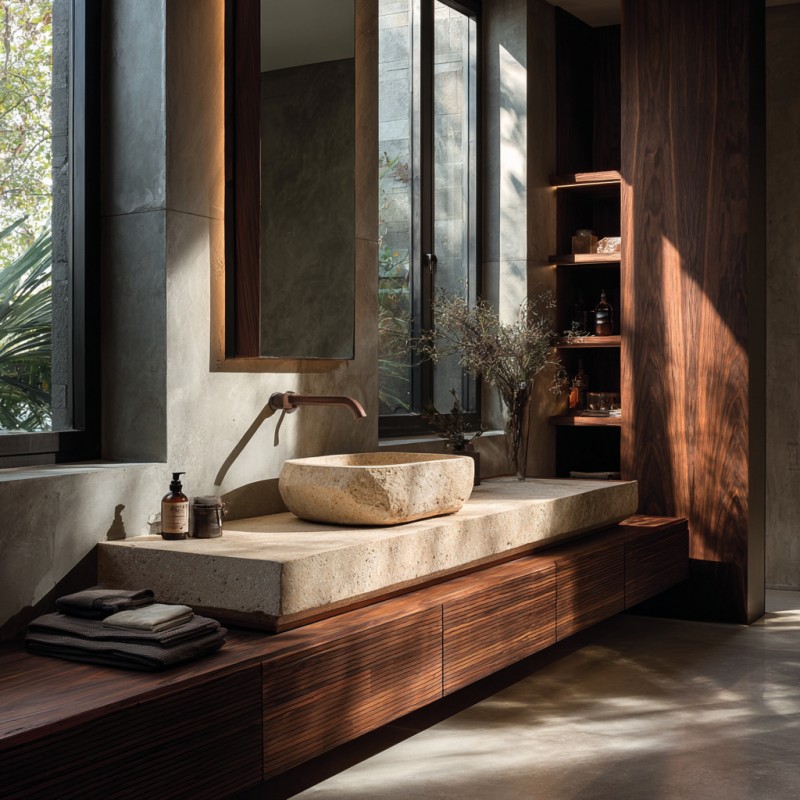 Bespoke Minimalist Italian Bathroom Cabinet