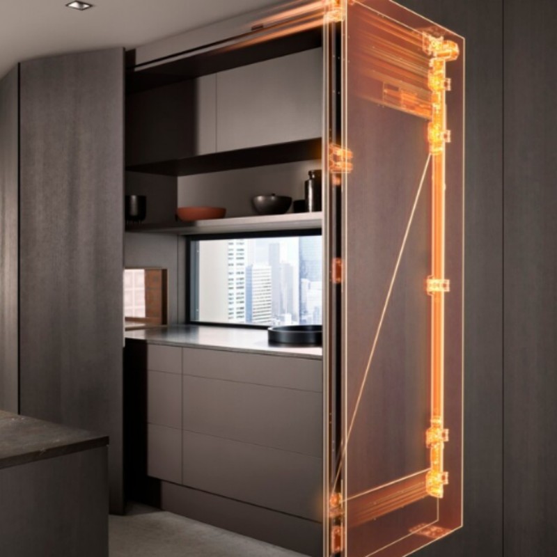Cabinet-Integrated Hidden Doors