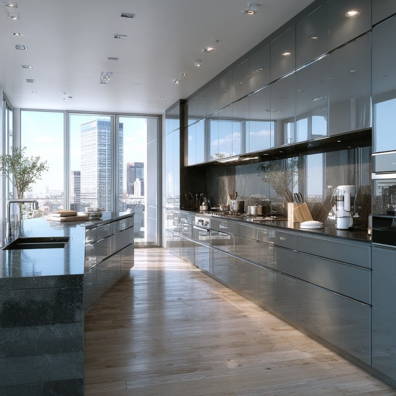 Diamond Gloss Lacquer Kitchen Cabinets
