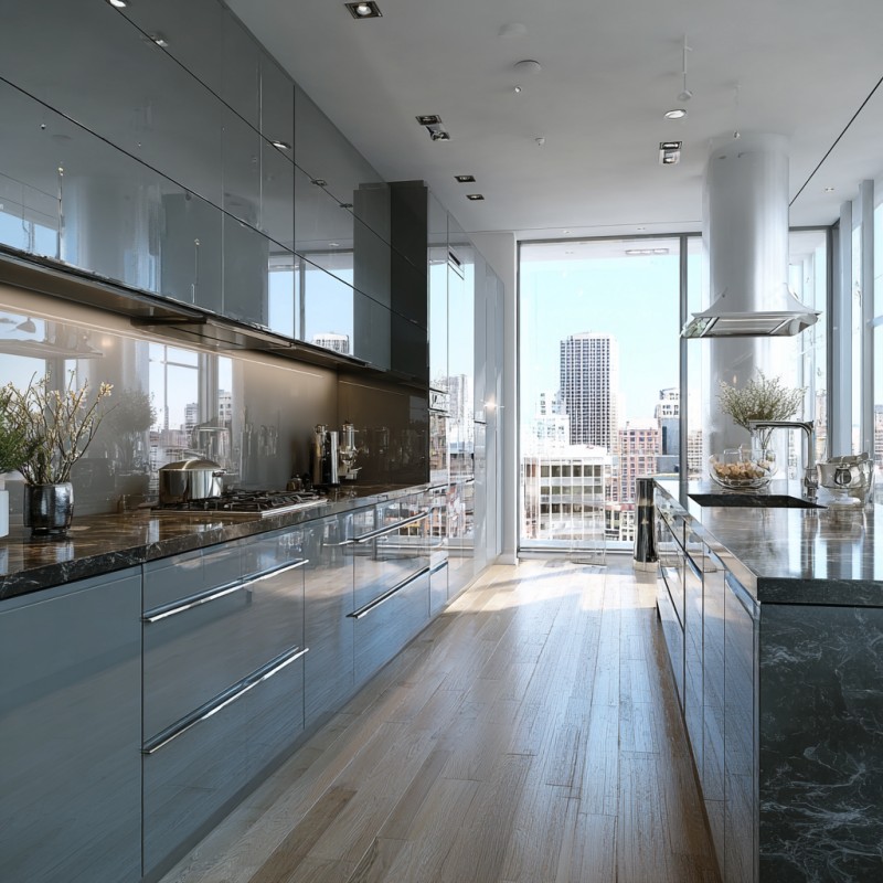Diamond Gloss Lacquer Kitchen Cabinets
