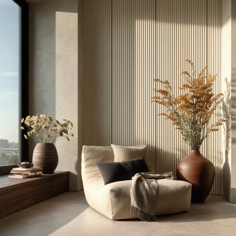 Modern Fluted Slatted Wall Panels