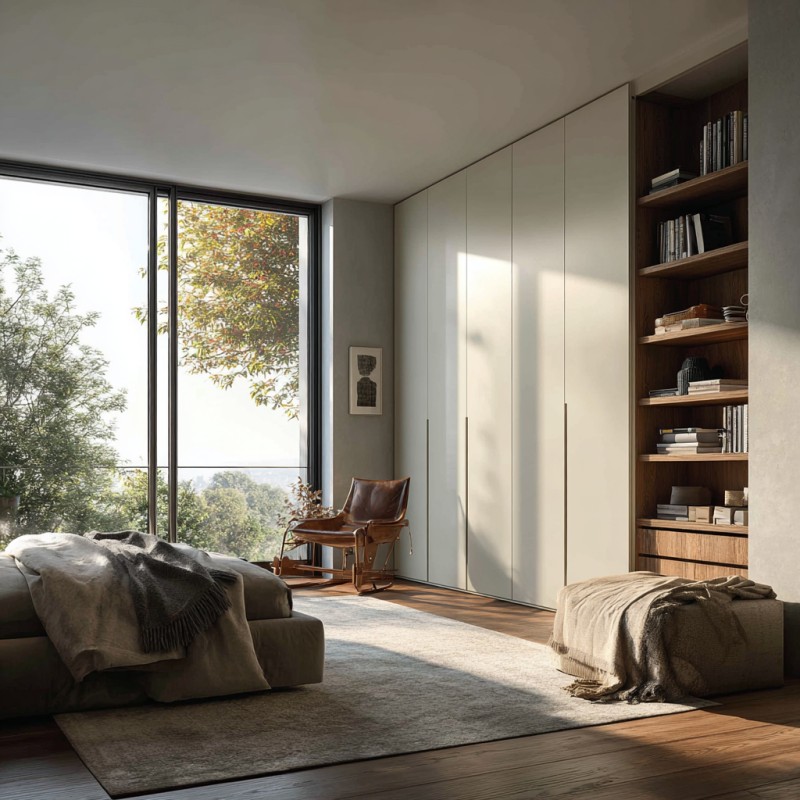 Matte Lacquer Built-in Wardrobes